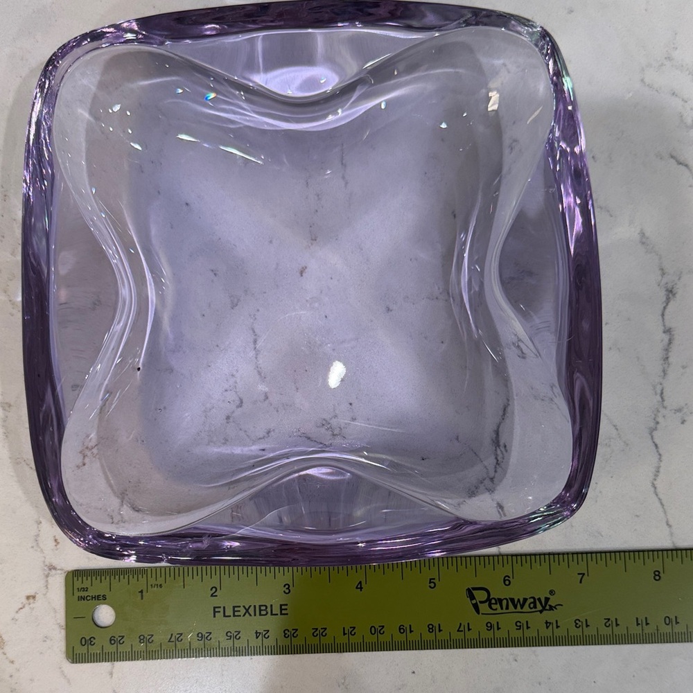 Lavender Glass Decorative Bowl